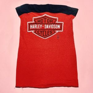 vintage reworked harley davidson tube top
